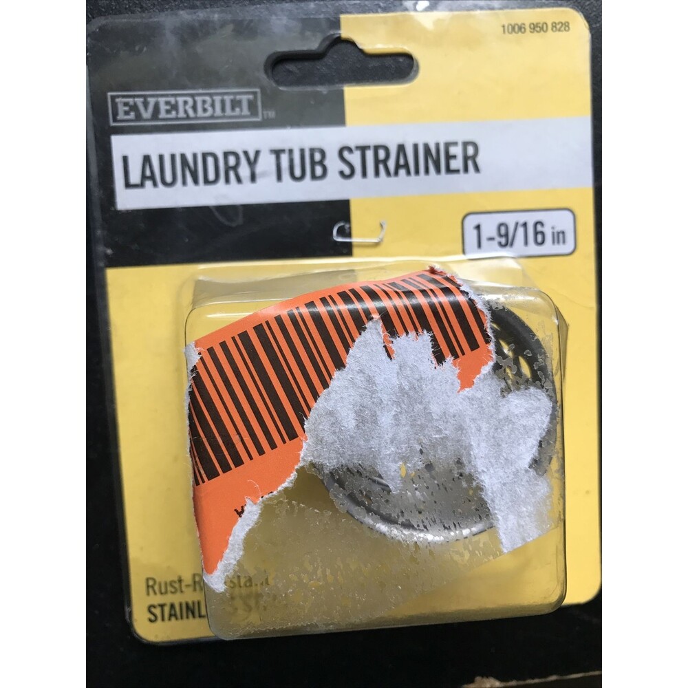 EVERBILT Laundry tub strainer  1 - 9/16 INCH RUST RESISTANT STAINLESS STEEL NEW